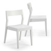 Ewald White Dining Chairs Set of 2 Angled View
