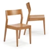 Ewald Pecan Dining Chairs Set of 2 Angled View