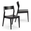 Ewald Black Dining Chairs Set of 2 Angled View