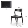 Ewald Black Dining Chairs Finish Detail & Dimensions