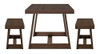 Riley Walnut Dining Room Table and Bench End View