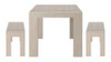Rockport Distressed Seashell Dining Table with Bench End View