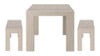 Rockport Distressed Seashell Dining Table with Bench End View