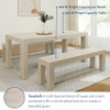 Rockport Distressed Seashell Dining Table with Bench Product Details