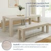 Rockport Distressed Seashell Dining Table with Bench Product Details