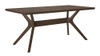 Ducati Walnut Modern Dining Table Angled View