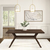 Ducati Walnut Modern Dining Table Front View Room