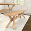 Ducati Natural Modern Dining Bench showing with Optional Ducati Natural Modern Dining Table