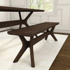 Ducati Walnut Modern Dining Bench shown with Optional Ducati Walnut Modern Dining Table