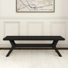 Ducati Black Modern Dining Bench Front View Room