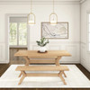Ducati Natural Modern Dining Room Sets with Bench Front View Room