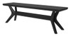 Ducati Black Modern Dining Bench Angled View