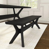Ducati Black Modern Dining Room Sets with Bench Detail