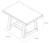 Riley Wirebrush Black Farmhouse Kitchen Table Dimensions