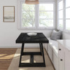 Riley Wirebrush Black Farmhouse Kitchen Table End View Room