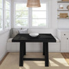 Riley Wirebrush Black Farmhouse Kitchen Table Front View Room