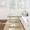 Riley Wirebrush White Sand Farmhouse Kitchen Table End View Room
