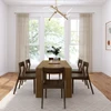 Rockport Distressed Pecan Dining Table Set End View shown with Walnut Chairs Room