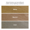 Rockport Distressed Pecan Dining Table Different Lighting Finish Detail