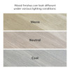 Rockport Distressed Seashell Dining Table Different Lighting Finish Detail