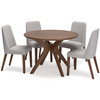 Ashley Lyncott Round Table Set 5 piece Table and 4 Gray Chairs