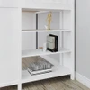 Mara White Staircase Storage Loft Bed with Desk Shelf Detail Room