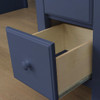Remy Blue Staircase Storage Loft Bed with Desk Storage Drawer Detail Room