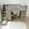 Hunter Sand Twin Desk Loft Bed with Stairs  Top View Drawers Open Room