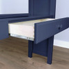 Remy Blue Twin Desk Loft Bed with Stairs Desk Detail Room