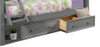 Bellamy Optional Set of 2 Storage Drawers with Cubby in Gray Finish