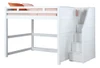 Bellamy Queen Loft Bed with Stairs White Finish