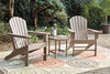 Sundown Treasure Adirondack 2 Chairs and End Table Set Driftwood (3 pieces) mood picture - Ashley Furniture