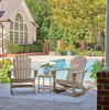 Sundown Treasure Rocking Outdoor Patio Chair Driftwood Pair with End Table Ashley Furniture