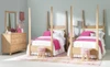 Harper Valley Natural Twin Four Poster Bed x2 Room