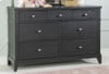 Crossroads Black 7 Drawer Dresser Room
