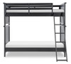 Crossroads Black Twin Bunk Beds Front View