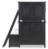 Crossroads Black Twin over Full Bunk Bed End View