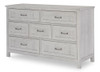Jordan Whitewash 7 Drawer Dresser