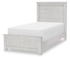 Jordan Whitewash Twin Bed Frame with LED Lights