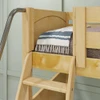 Columbia Natural Quad L Shaped Bunk Beds Angled Ladder Detail