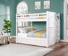 Bellamy Full Size Bunk Beds shown with Optional Storage Trundle-White Finish Room