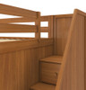 Kennedy Pecan Full Size Loft Bed with Desk Staircase Detail