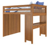 Kennedy Pecan Full Size Loft Bed with Desk Angled View