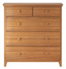 Blake Pecan 5 Drawer Chest Front View
