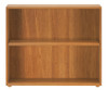 Blake Pecan 3 Shelf Bookcase Front View