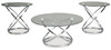 Hollynyx - Occasional Table Set (Set of 3) - Chrome Finish