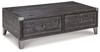 Todoe - Lift Top Cocktail Table - Dark Gray