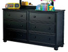 Eberhardt Black 6 Drawer Dresser