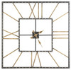 Thames - Wall Clock - Black / Gold Finish