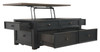 Tyler Creek - Lift Top Cocktail Table - Grayish Brown / Black